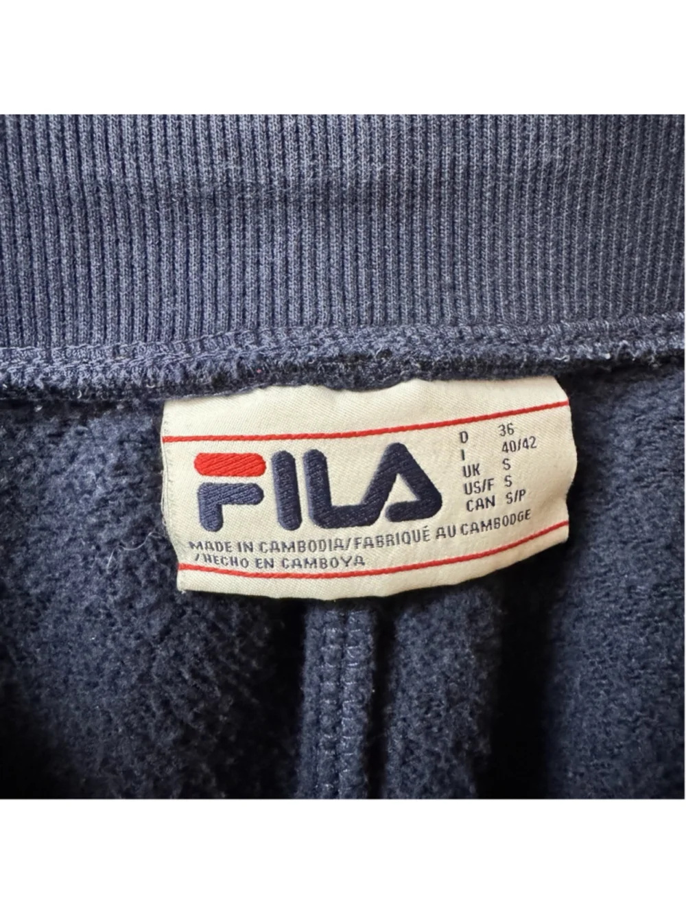 Fila Jogger Men Size S Athletic Sweatpants Drawstring Cotton Blend Slash Pockets